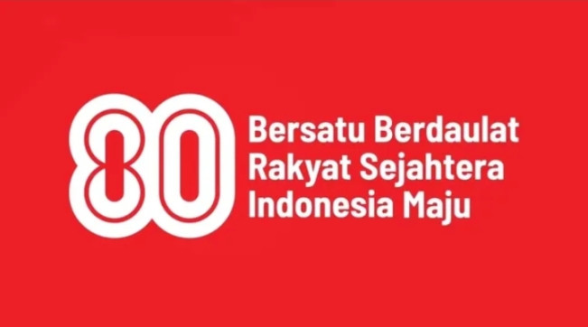 Logo HUT ke-80 RI mengambil tema Bersatu Berdaulat, Rakyat Sejahtera, Indonesia Maju. [Instagram]